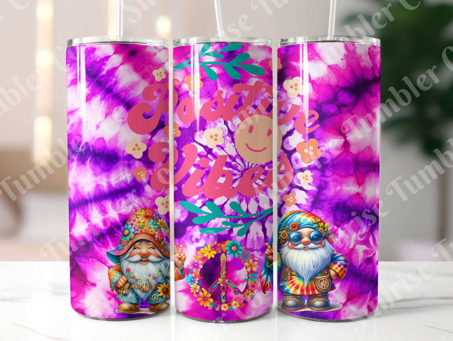 Hippie & Retro Art Variety Part 1 - 20oz and 30oz Tumblers (Glow In The Dark Green And Blue Available)