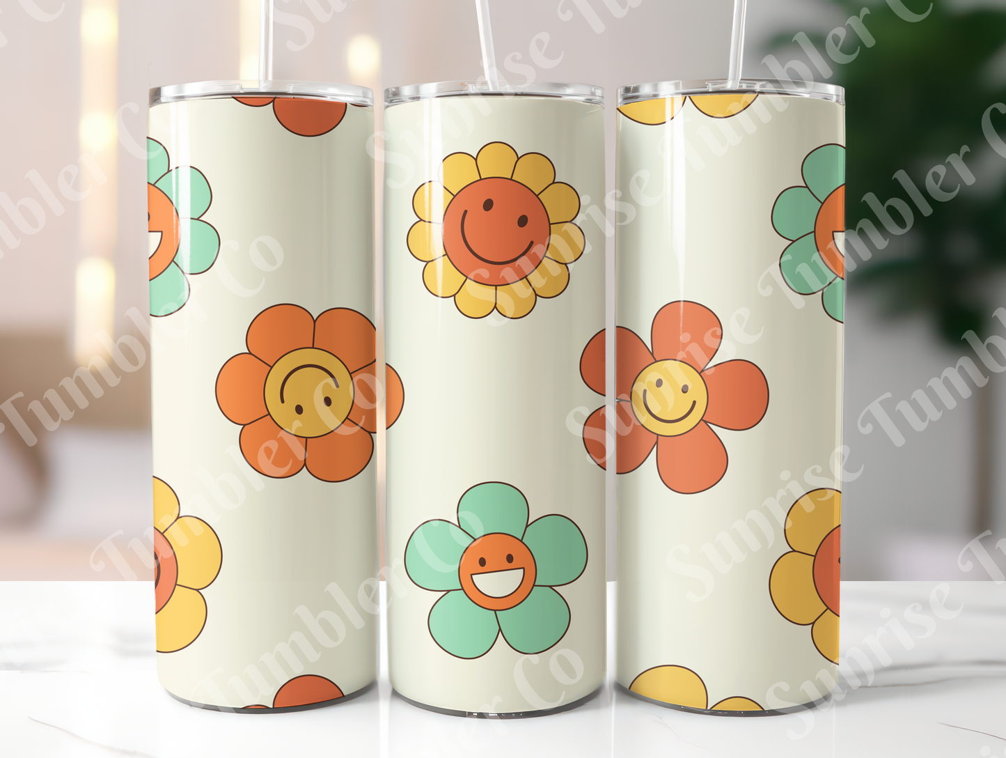Hippie & Retro Art Variety Part 1 - 20oz and 30oz Tumblers (Glow In The Dark Green And Blue Available)