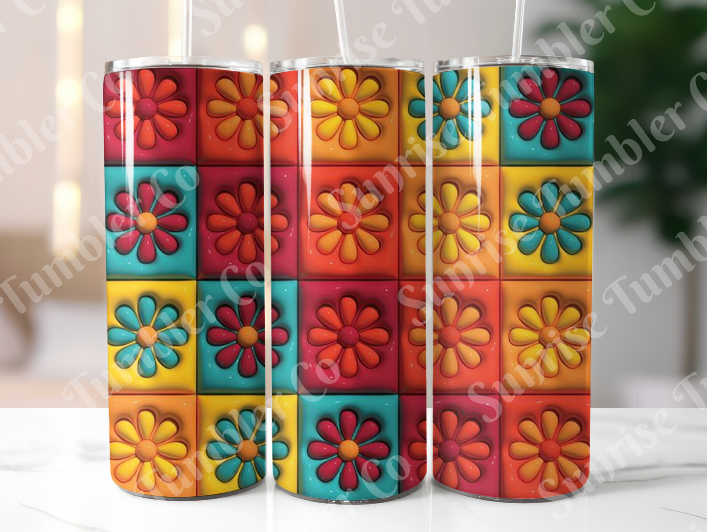 Hippie & Retro Art Variety Part 1 - 20oz and 30oz Tumblers (Glow In The Dark Green And Blue Available)