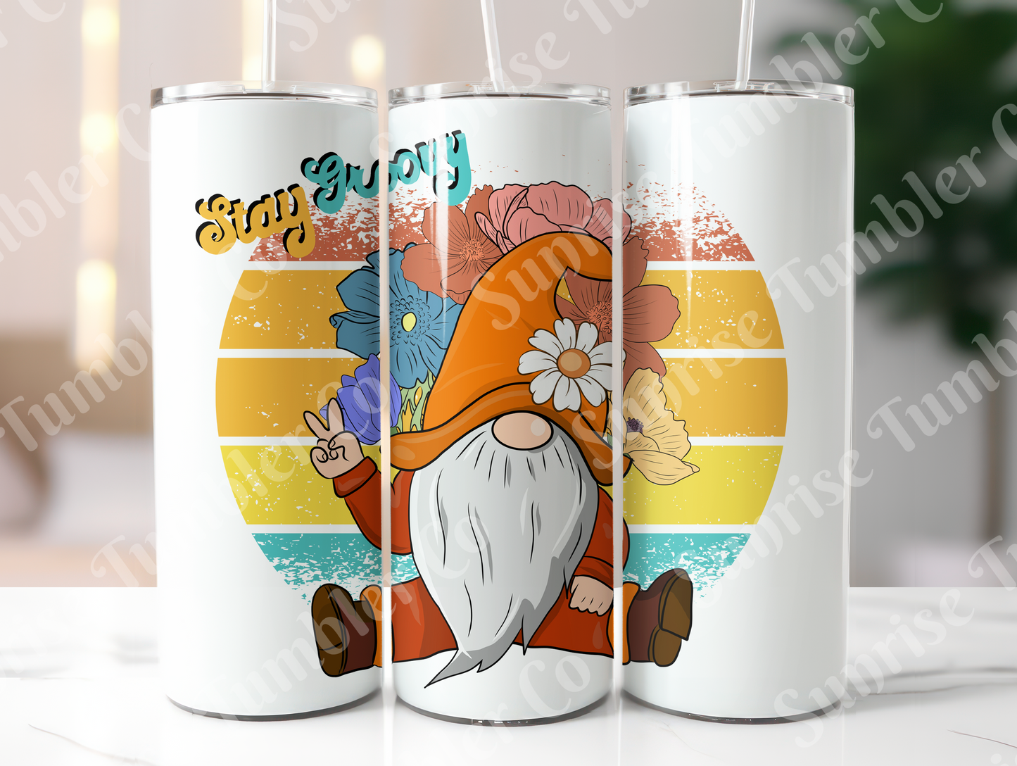 Hippie & Retro Art Variety Part 1 - 20oz and 30oz Tumblers (Glow In The Dark Green And Blue Available)