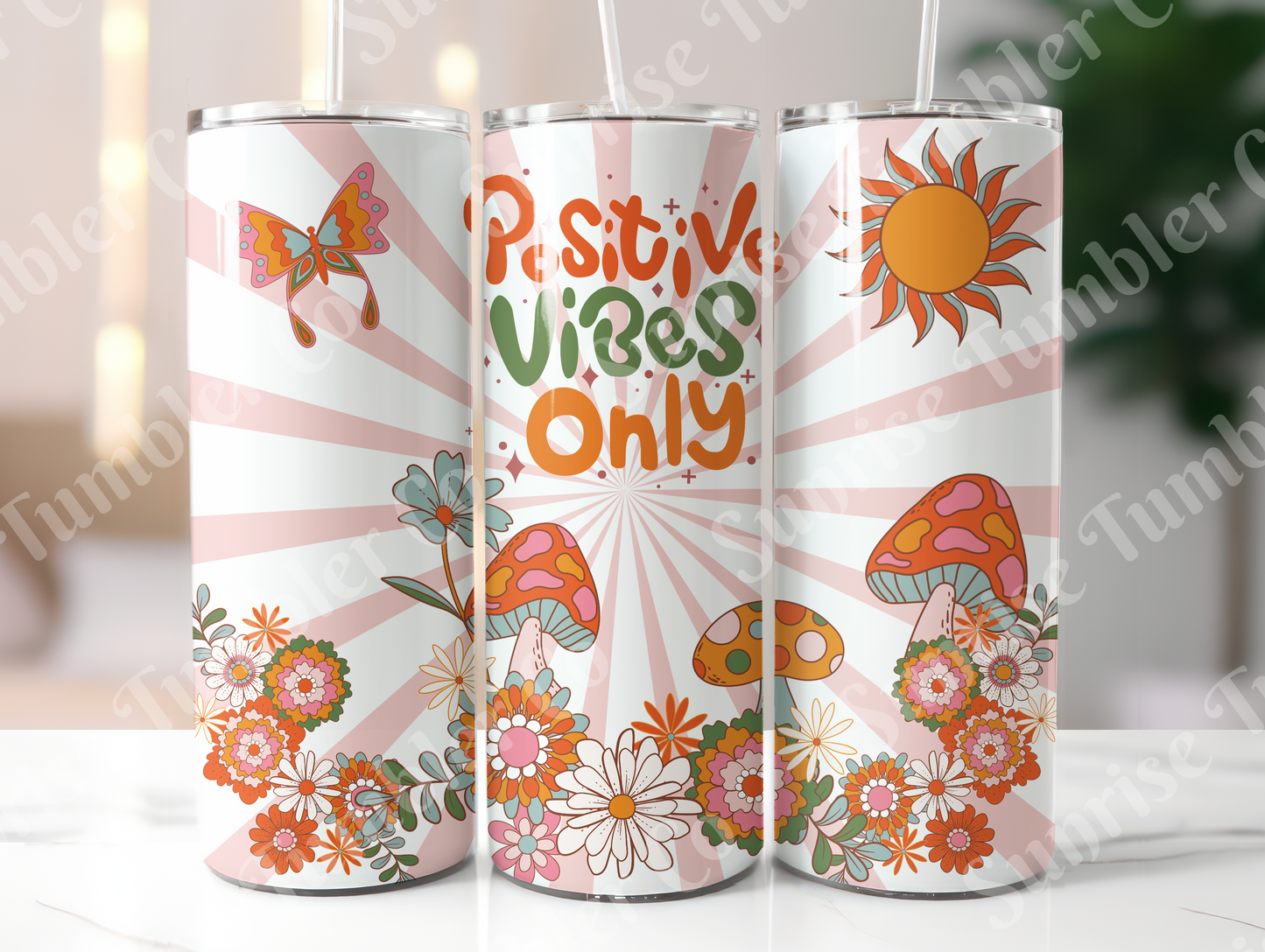 Hippie & Retro Art Variety Part 2 - 20oz and 30oz Tumblers (Glow In The Dark Green And Blue Available)