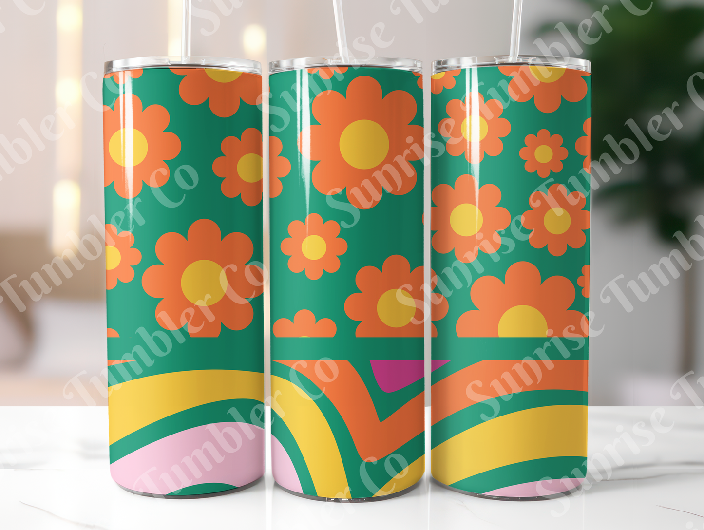Hippie & Retro Art Variety Part 2 - 20oz and 30oz Tumblers (Glow In The Dark Green And Blue Available)