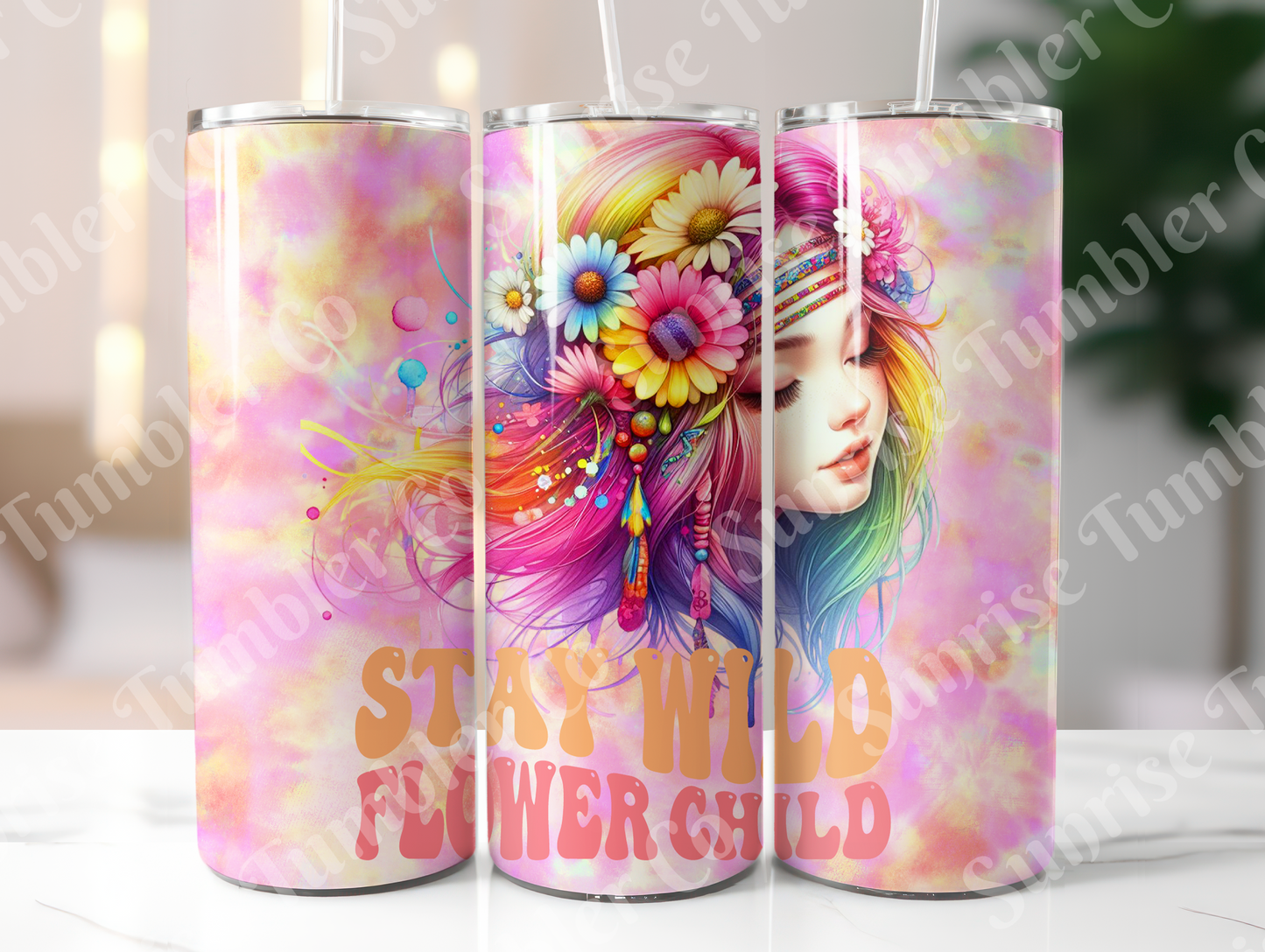 Hippie & Retro Art Variety Part 2 - 20oz and 30oz Tumblers (Glow In The Dark Green And Blue Available)