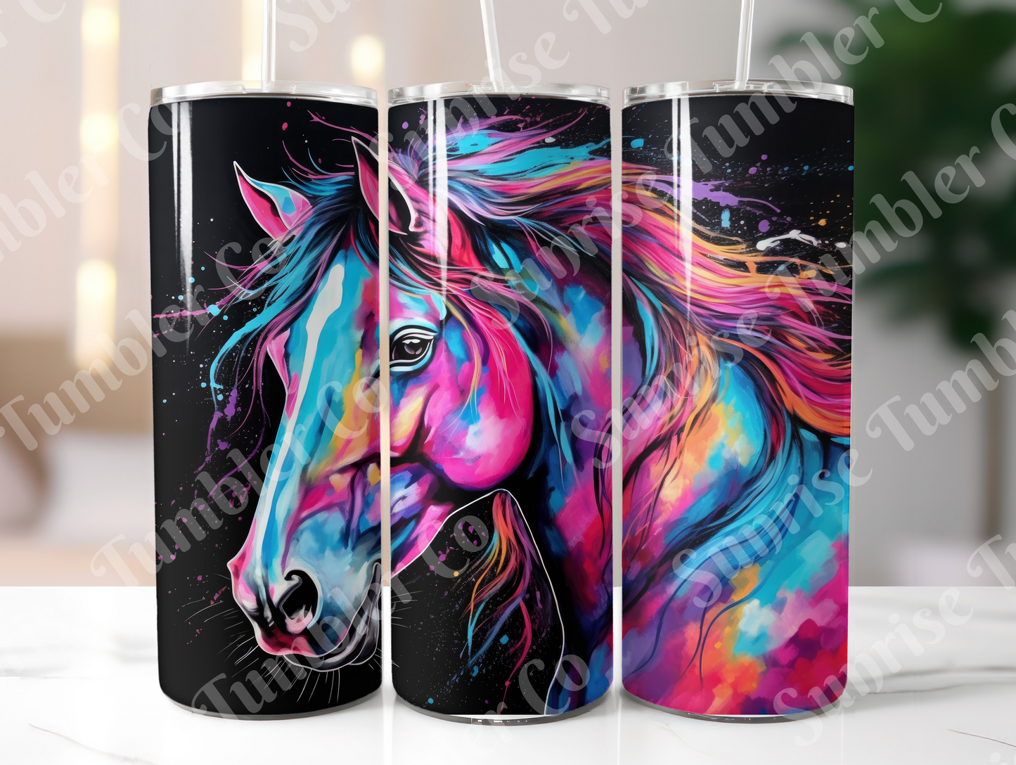 Horse Variety Part 4 - 20oz and 30oz Tumblers (Glow In The Dark Green And Blue Available)