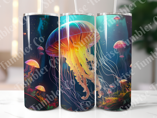 Jellyfish Variety - 20oz and 30oz Tumblers (Glow In The Dark Green And Blue Available)