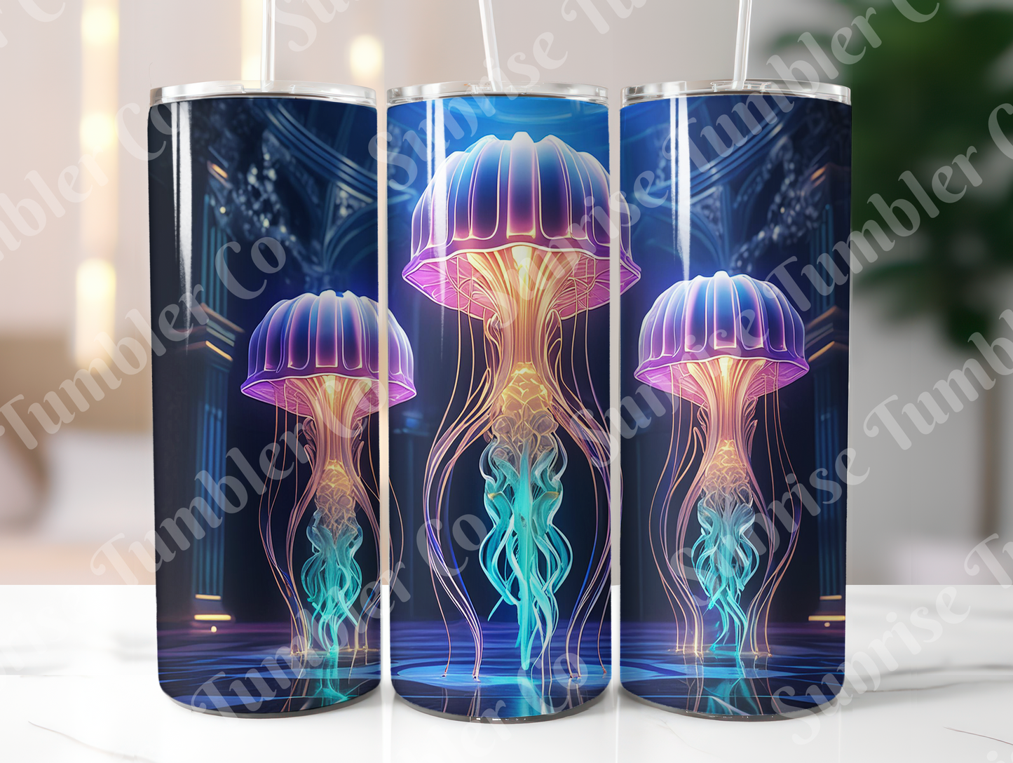 Jellyfish Variety - 20oz and 30oz Tumblers (Glow In The Dark Green And Blue Available)