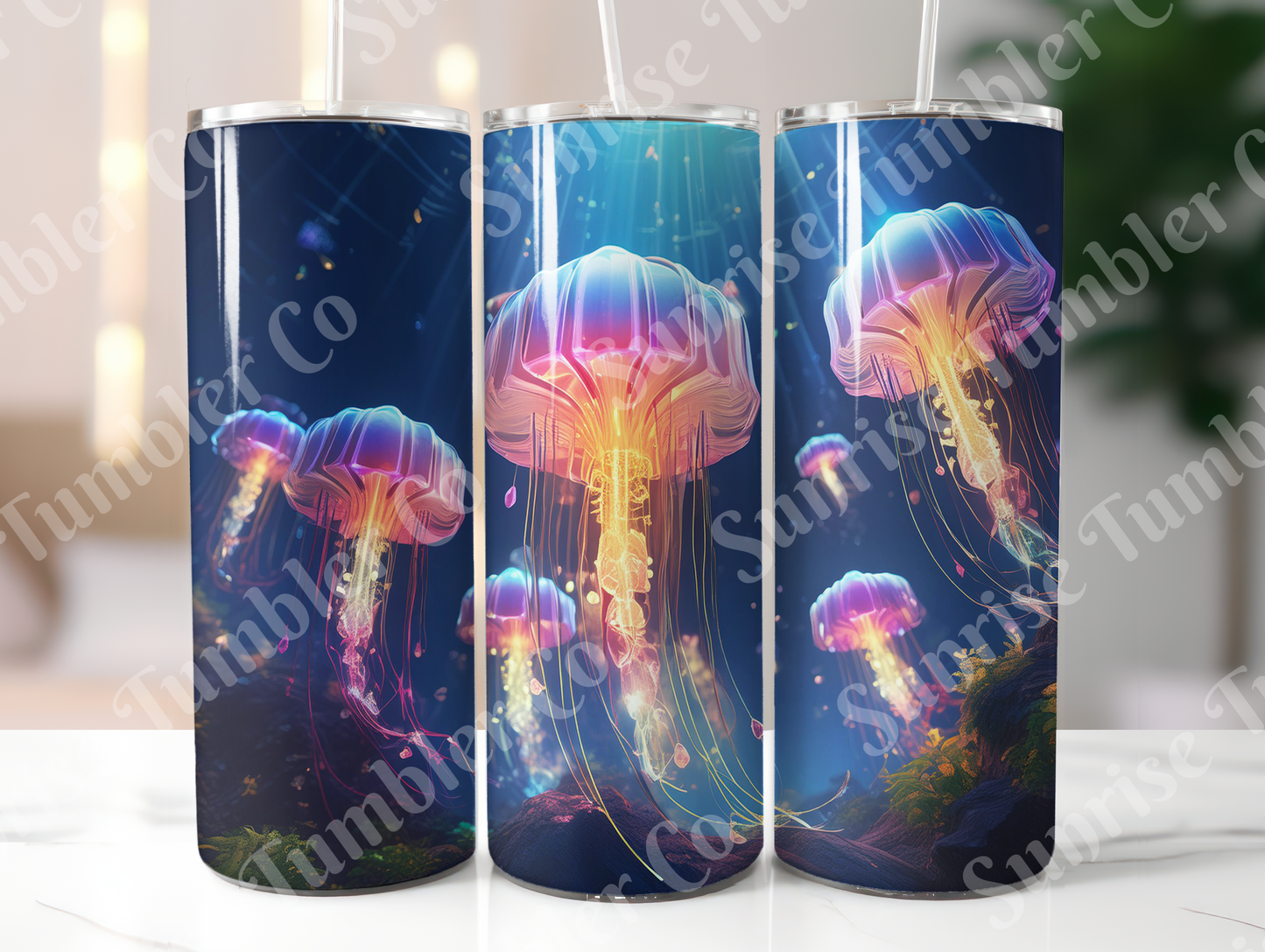 Jellyfish Variety - 20oz and 30oz Tumblers (Glow In The Dark Green And Blue Available)