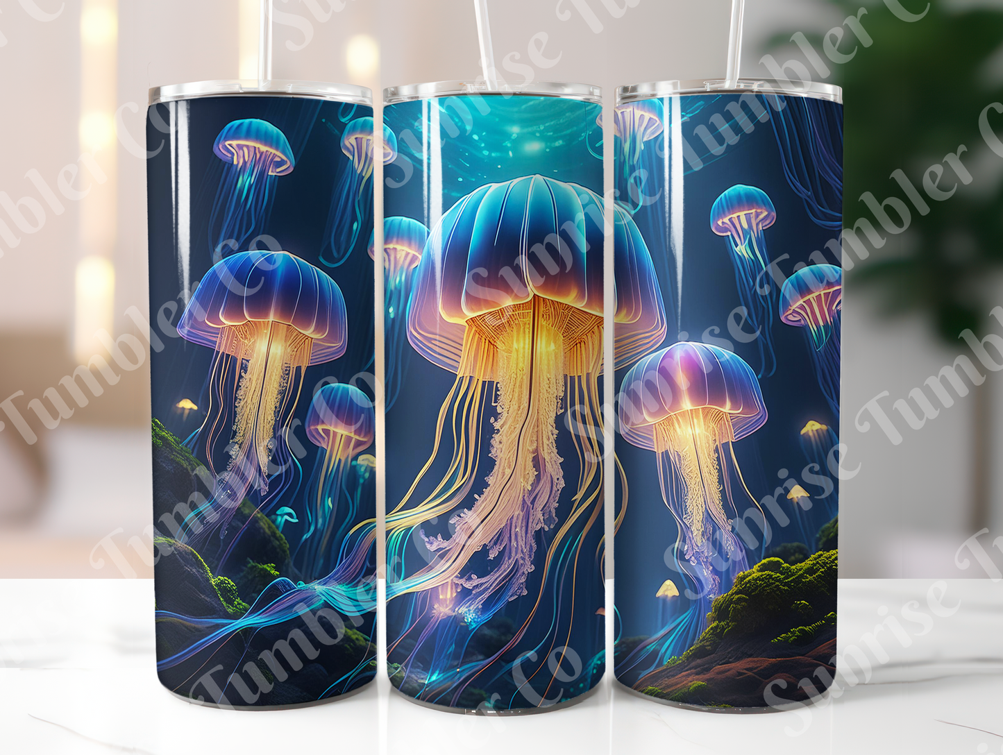 Jellyfish Variety - 20oz and 30oz Tumblers (Glow In The Dark Green And Blue Available)