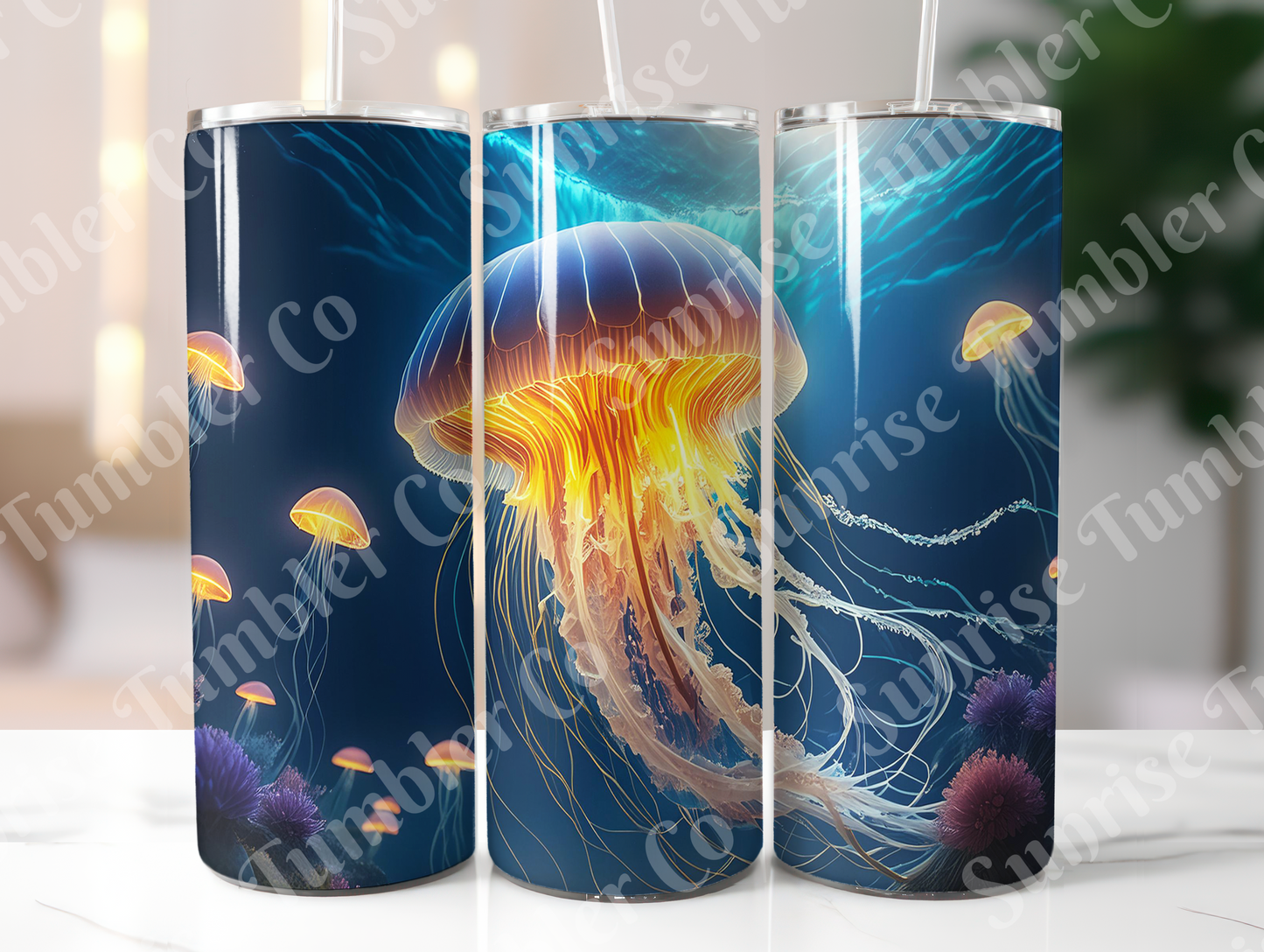 Jellyfish Variety - 20oz and 30oz Tumblers (Glow In The Dark Green And Blue Available)