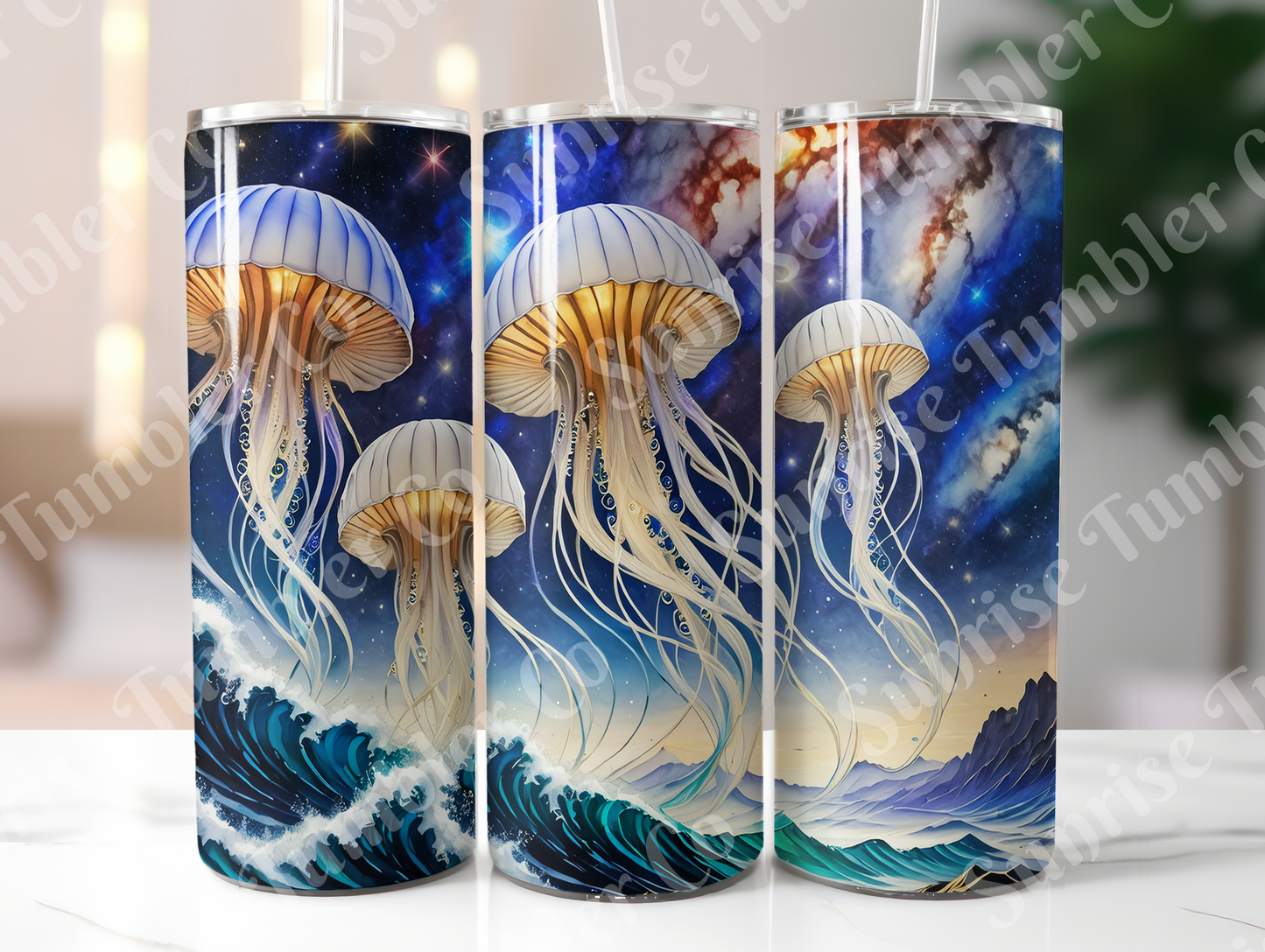 Jellyfish Variety - 20oz and 30oz Tumblers (Glow In The Dark Green And Blue Available)