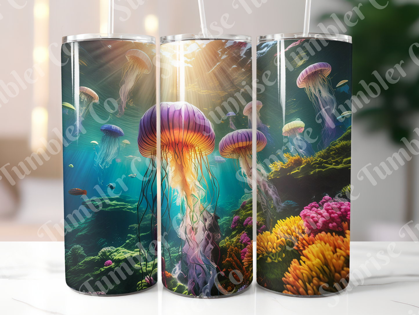 Jellyfish Variety - 20oz and 30oz Tumblers (Glow In The Dark Green And Blue Available)