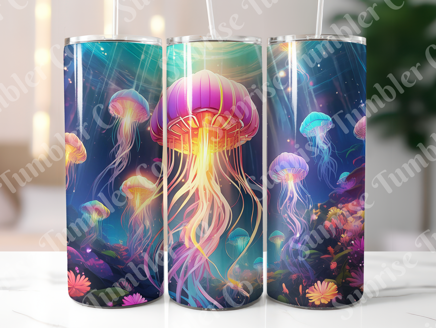 Jellyfish Variety - 20oz and 30oz Tumblers (Glow In The Dark Green And Blue Available)