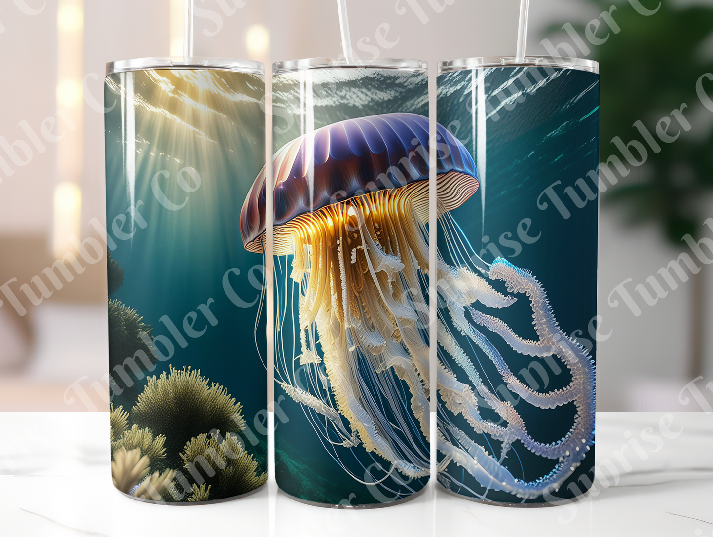 Jellyfish Variety - 20oz and 30oz Tumblers (Glow In The Dark Green And Blue Available)
