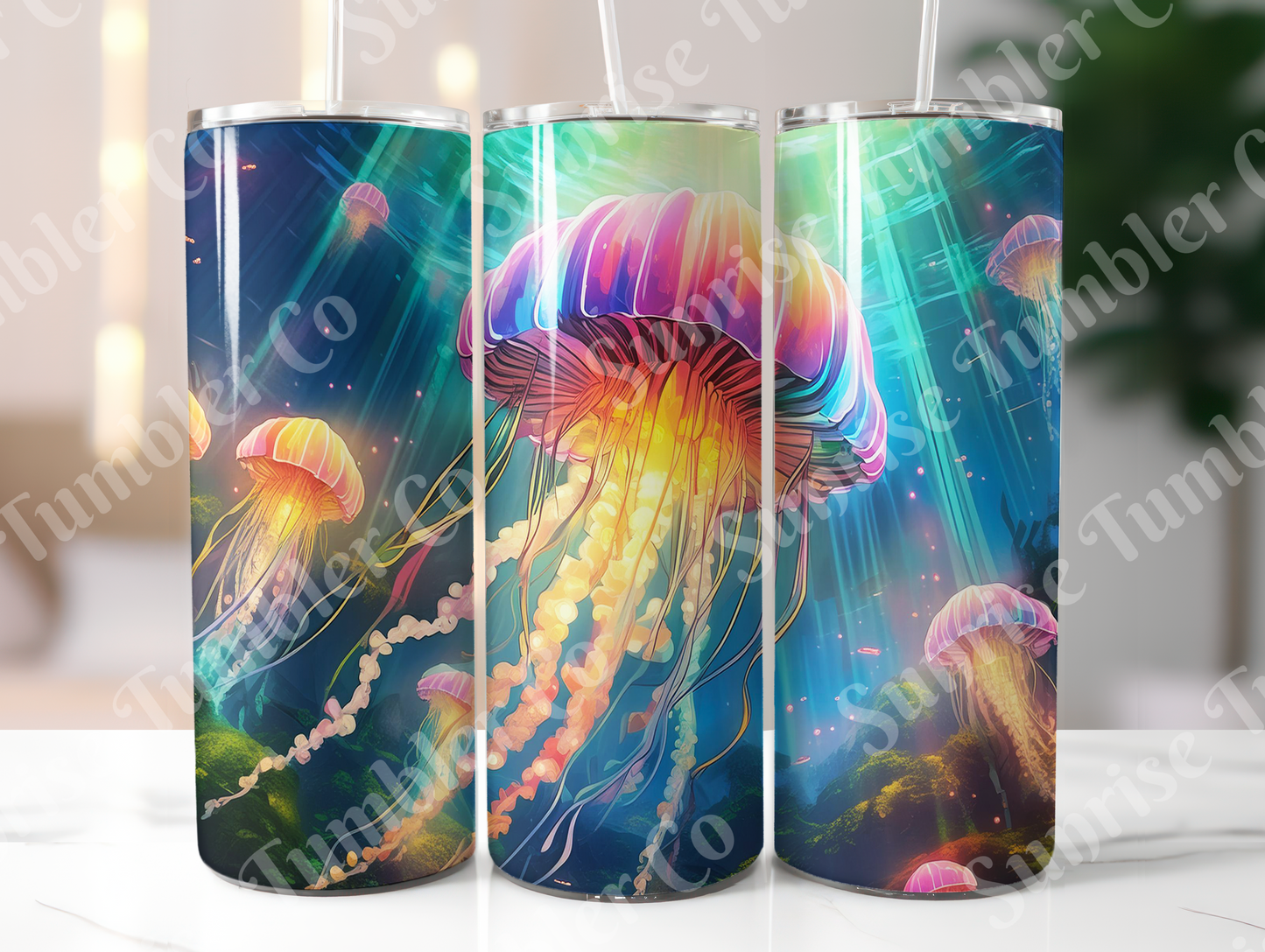 Jellyfish Variety - 20oz and 30oz Tumblers (Glow In The Dark Green And Blue Available)