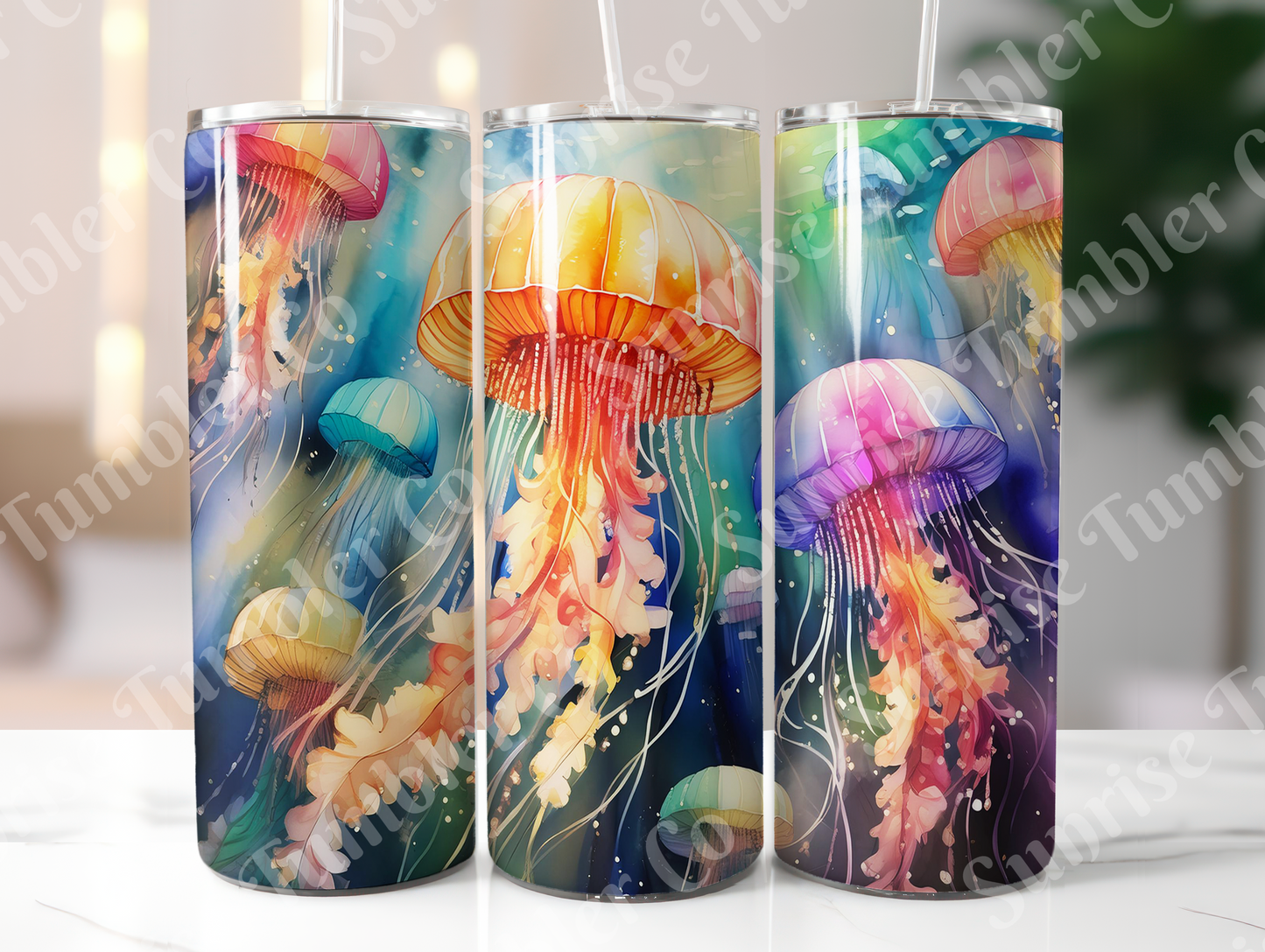 Jellyfish Variety - 20oz and 30oz Tumblers (Glow In The Dark Green And Blue Available)