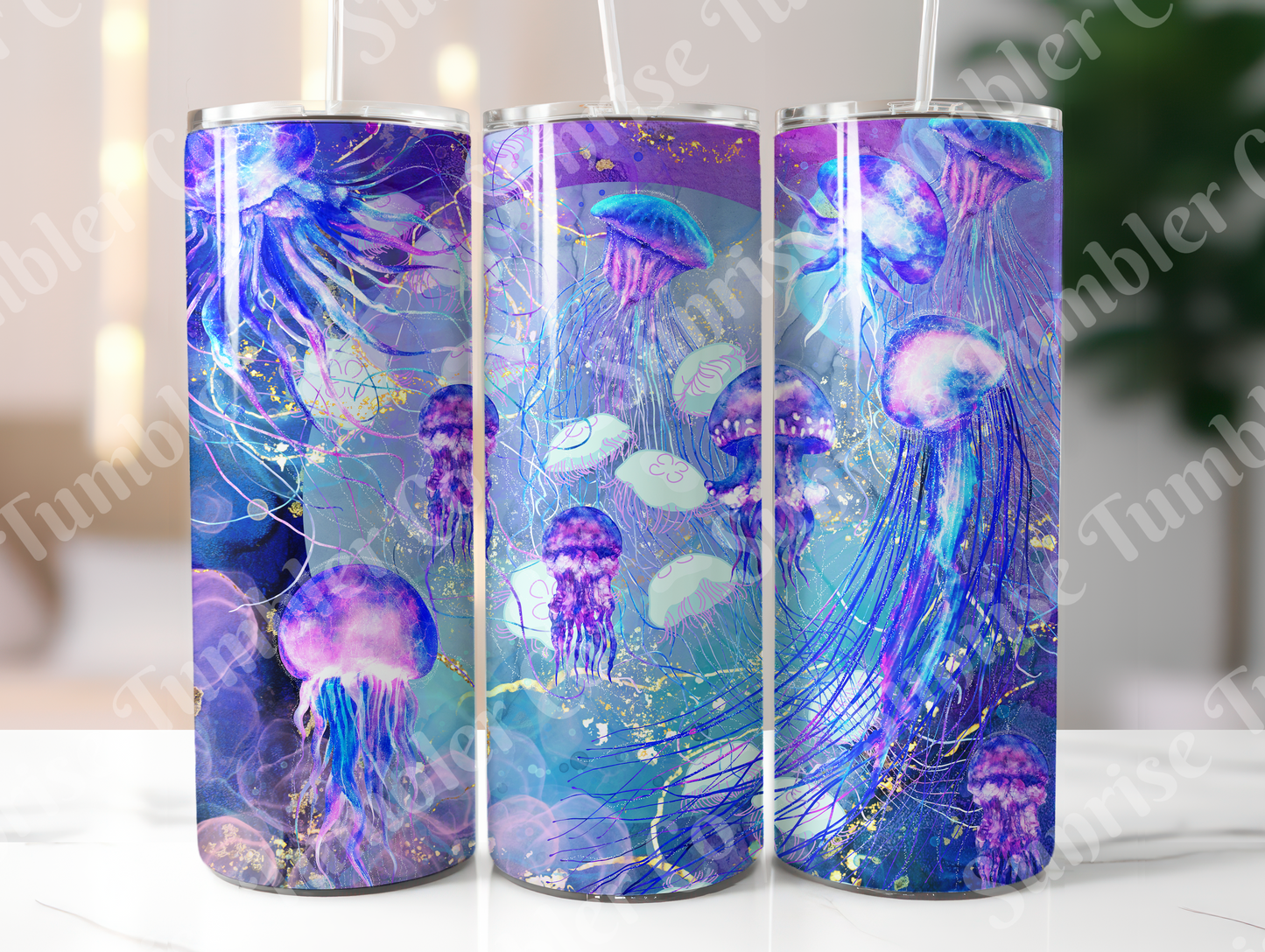 Jellyfish Variety - 20oz and 30oz Tumblers (Glow In The Dark Green And Blue Available)