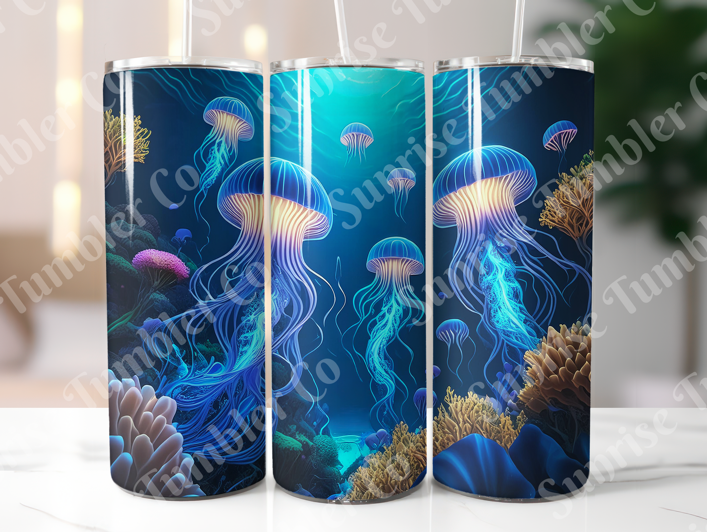 Jellyfish Variety - 20oz and 30oz Tumblers (Glow In The Dark Green And Blue Available)