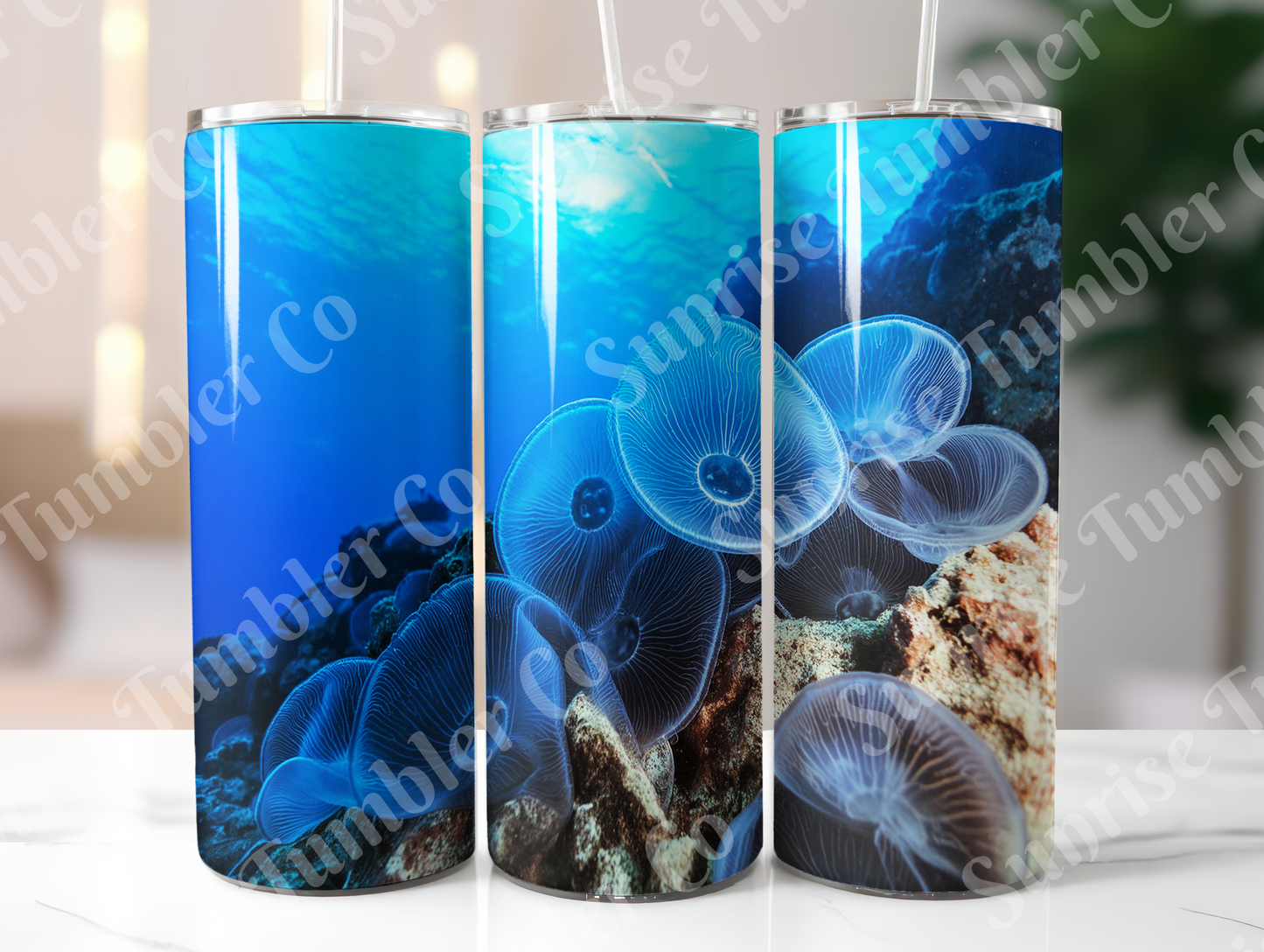 Jellyfish Variety - 20oz and 30oz Tumblers (Glow In The Dark Green And Blue Available)