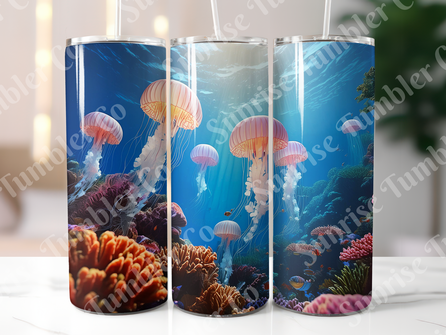 Jellyfish Variety - 20oz and 30oz Tumblers (Glow In The Dark Green And Blue Available)