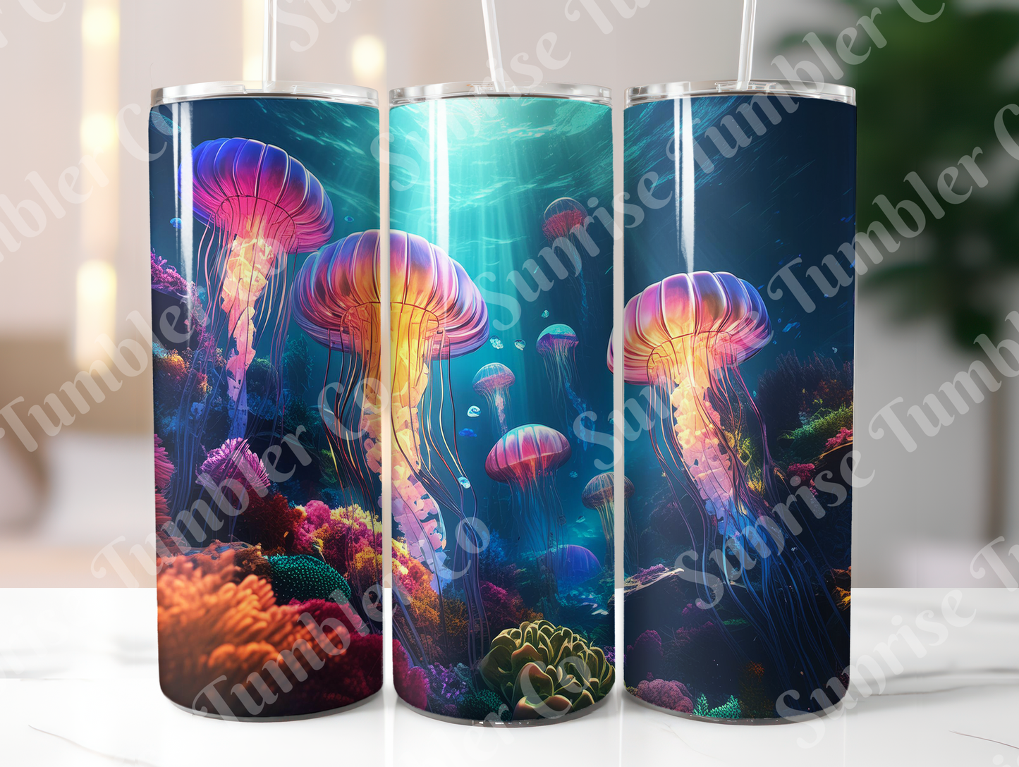 Jellyfish Variety - 20oz and 30oz Tumblers (Glow In The Dark Green And Blue Available)