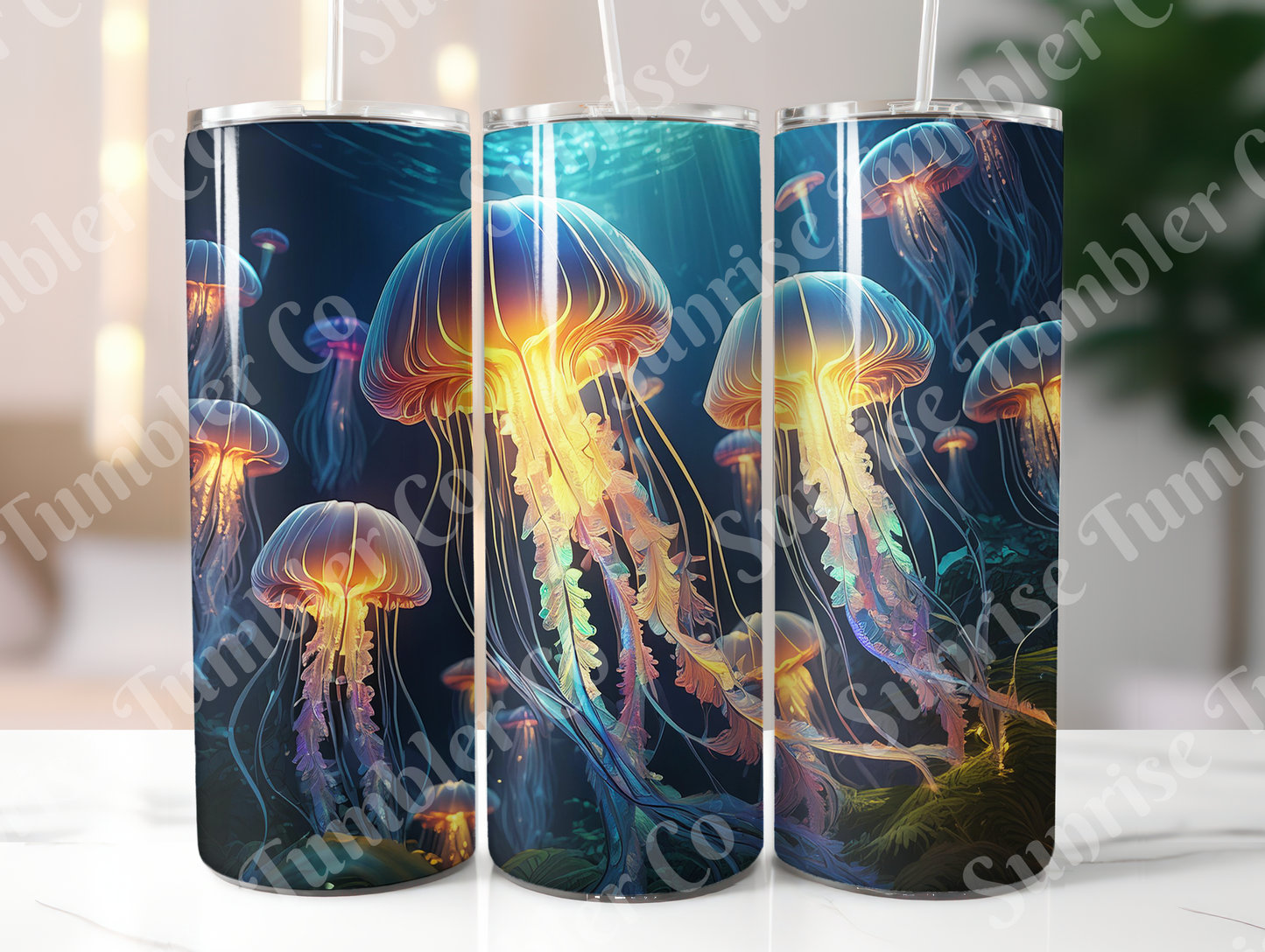Jellyfish Variety - 20oz and 30oz Tumblers (Glow In The Dark Green And Blue Available)