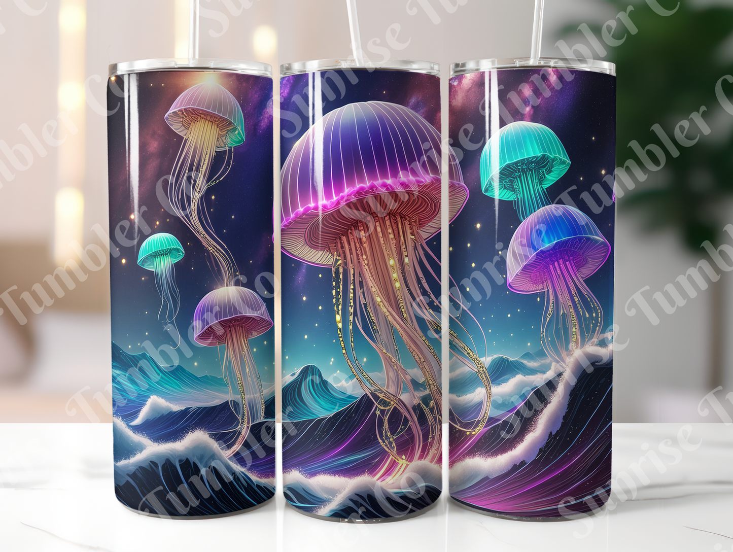 Jellyfish Variety - 20oz and 30oz Tumblers (Glow In The Dark Green And Blue Available)