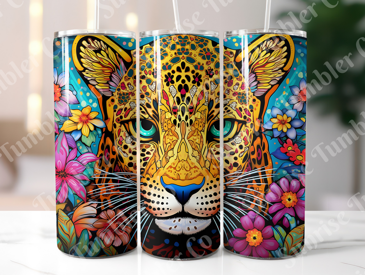 Snow Leopard Variety Part 2 - 20oz and 30oz Tumblers (Glow In The Dark Green And Blue Available)