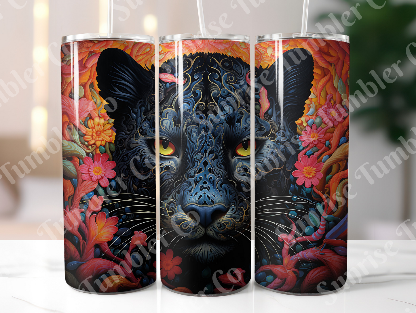 Snow Leopard Variety Part 2 - 20oz and 30oz Tumblers (Glow In The Dark Green And Blue Available)