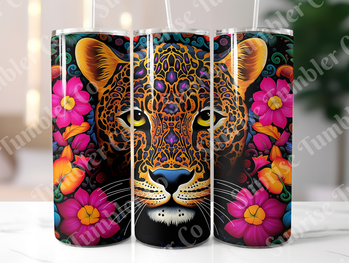 Snow Leopard Variety Part 2 - 20oz and 30oz Tumblers (Glow In The Dark Green And Blue Available)