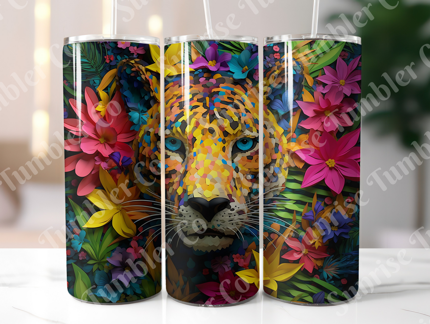 Snow Leopard Variety Part 2 - 20oz and 30oz Tumblers (Glow In The Dark Green And Blue Available)