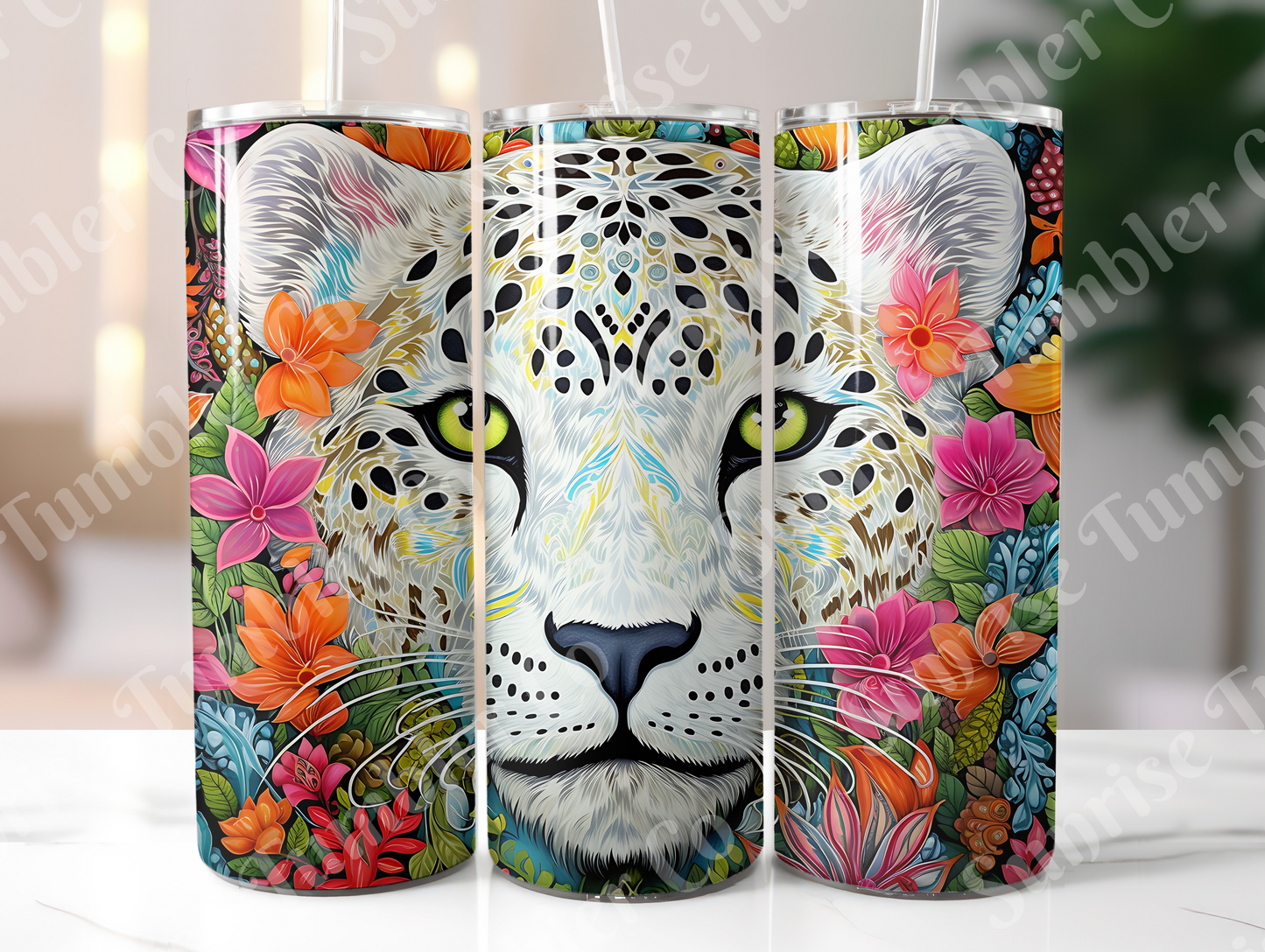 Snow Leopard Variety Part 1 - 20oz and 30oz Tumblers (Glow In The Dark Green And Blue Available)