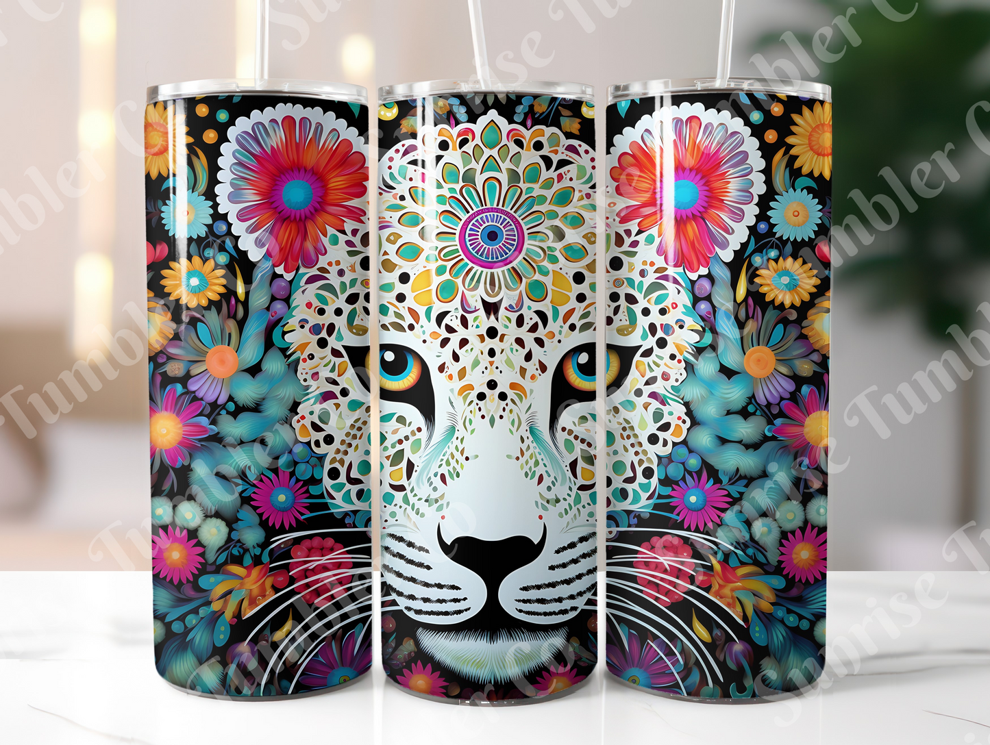 Snow Leopard Variety Part 1 - 20oz and 30oz Tumblers (Glow In The Dark Green And Blue Available)