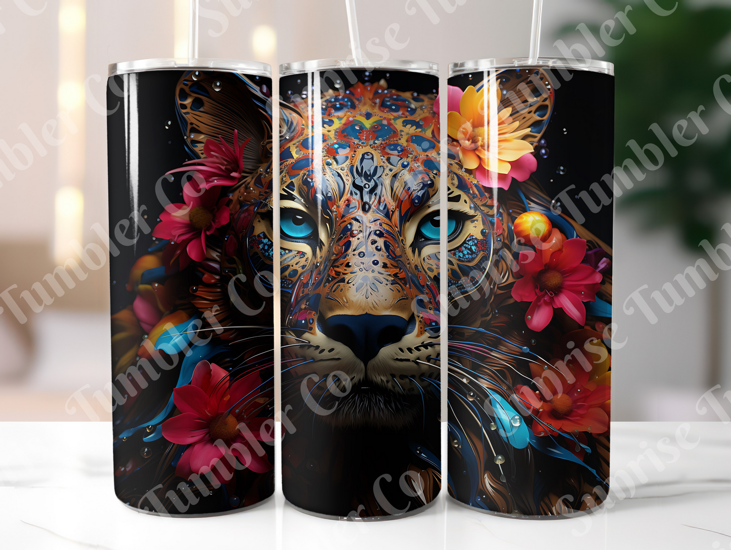 Snow Leopard Variety Part 1 - 20oz and 30oz Tumblers (Glow In The Dark Green And Blue Available)