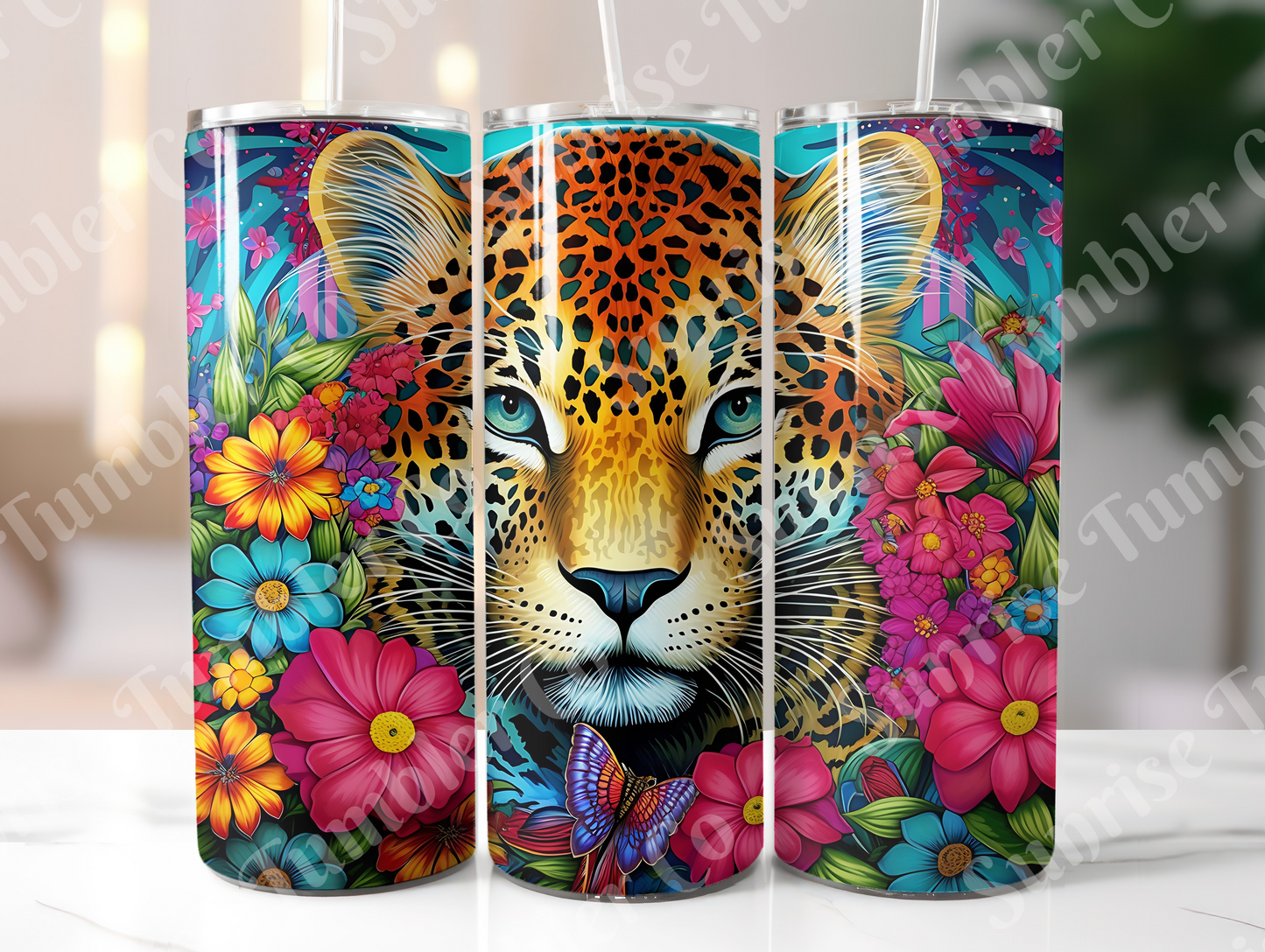 Snow Leopard Variety Part 1 - 20oz and 30oz Tumblers (Glow In The Dark Green And Blue Available)