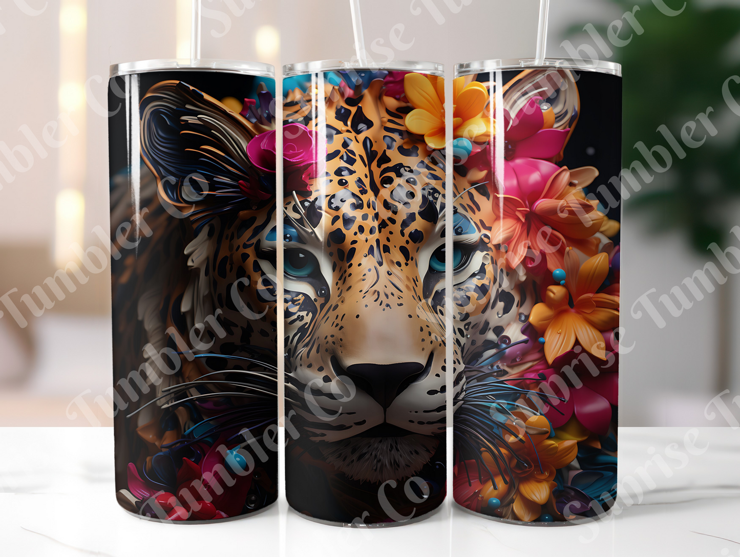 Snow Leopard Variety Part 1 - 20oz and 30oz Tumblers (Glow In The Dark Green And Blue Available)