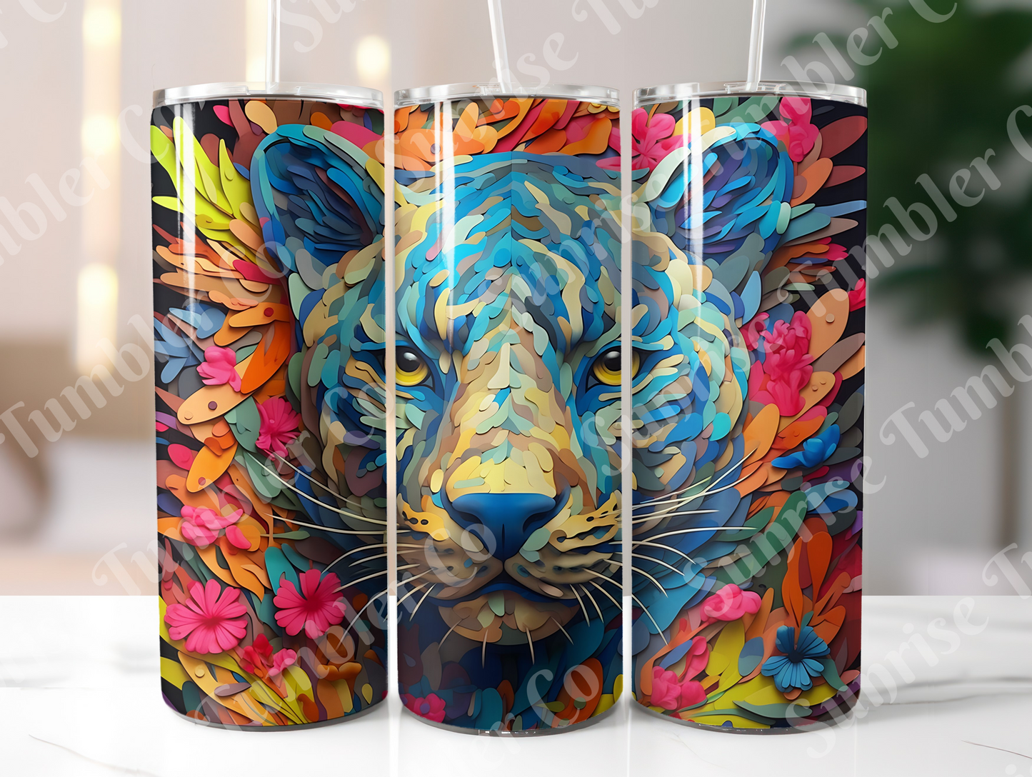 Snow Leopard Variety Part 1 - 20oz and 30oz Tumblers (Glow In The Dark Green And Blue Available)