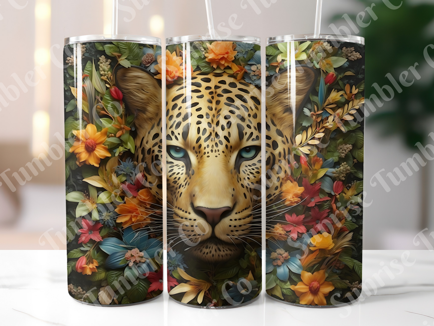 Snow Leopard Variety Part 1 - 20oz and 30oz Tumblers (Glow In The Dark Green And Blue Available)