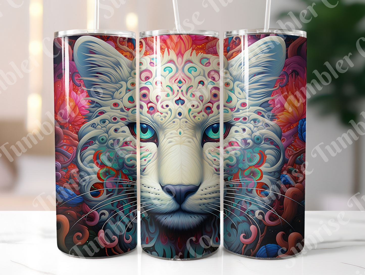 Snow Leopard Variety Part 1 - 20oz and 30oz Tumblers (Glow In The Dark Green And Blue Available)