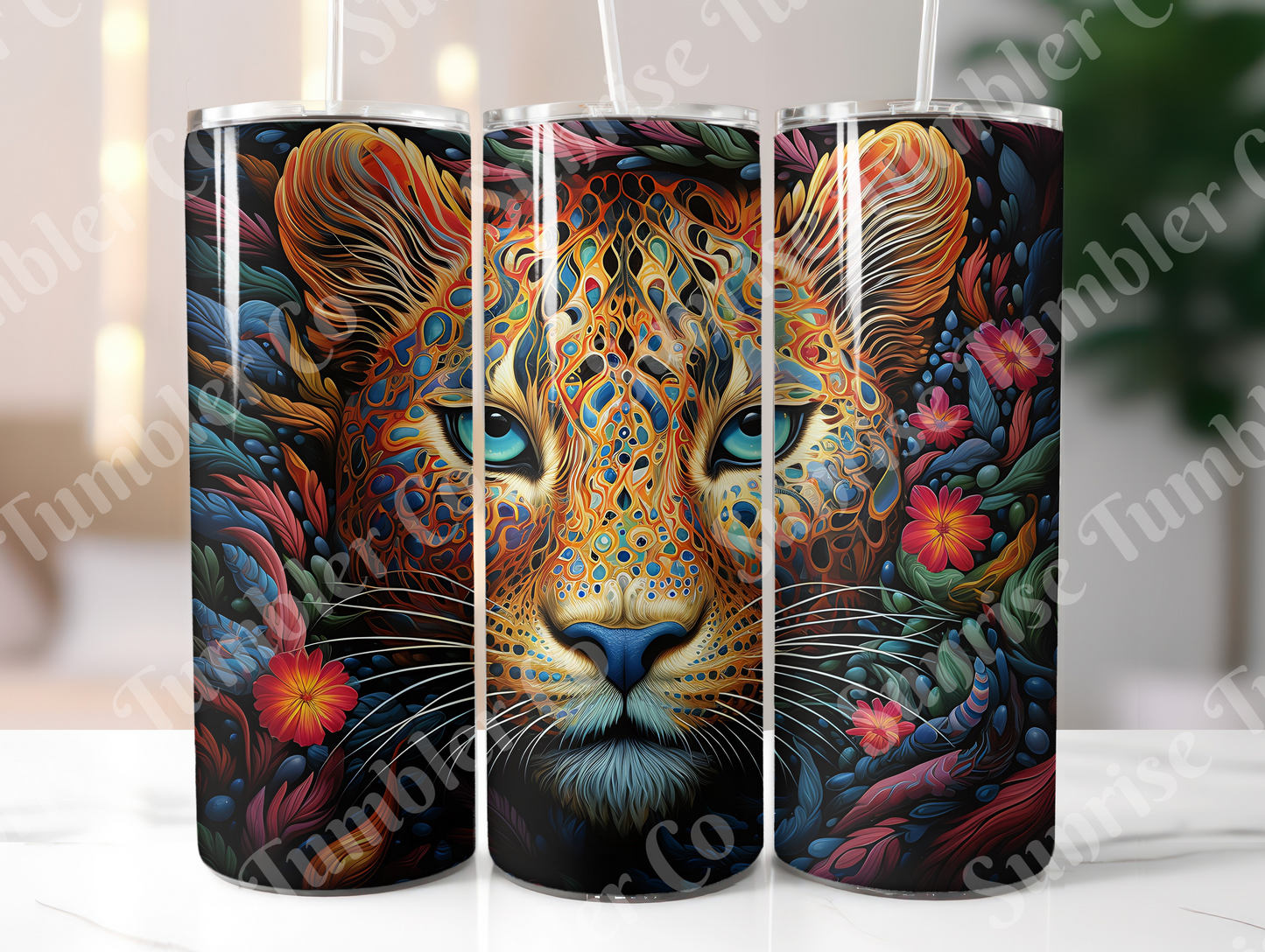Snow Leopard Variety Part 1 - 20oz and 30oz Tumblers (Glow In The Dark Green And Blue Available)