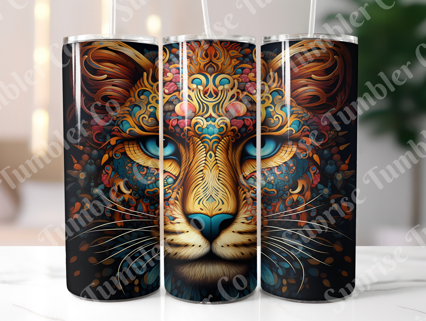 Snow Leopard Variety Part 2 - 20oz and 30oz Tumblers (Glow In The Dark Green And Blue Available)