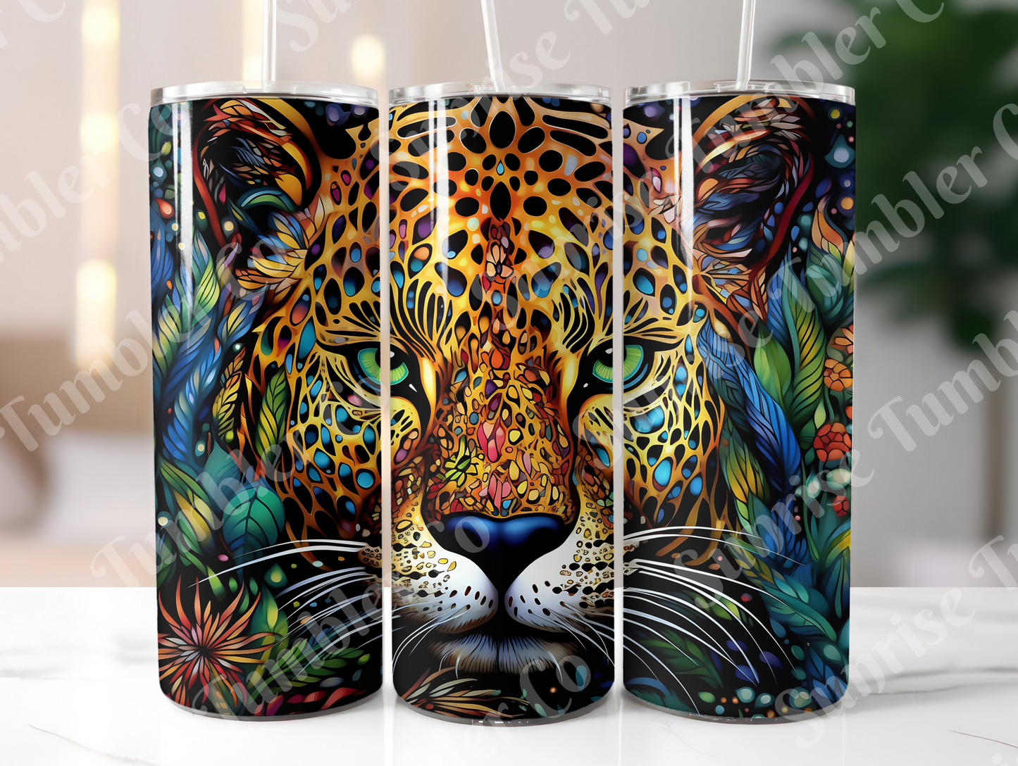 Snow Leopard Variety Part 2 - 20oz and 30oz Tumblers (Glow In The Dark Green And Blue Available)