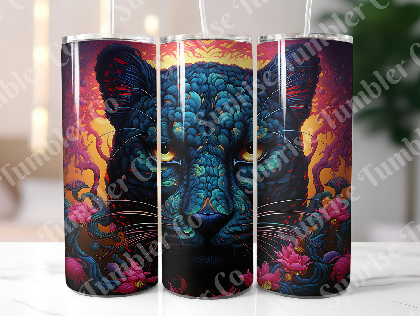 Snow Leopard Variety Part 2 - 20oz and 30oz Tumblers (Glow In The Dark Green And Blue Available)