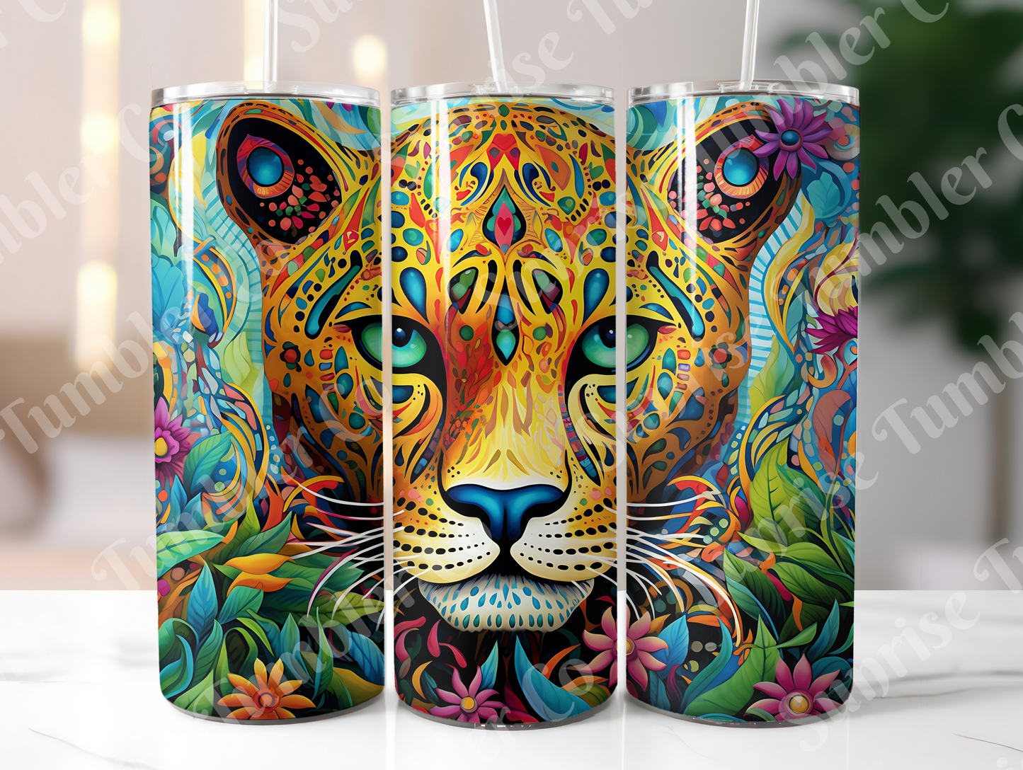 Snow Leopard Variety Part 2 - 20oz and 30oz Tumblers (Glow In The Dark Green And Blue Available)