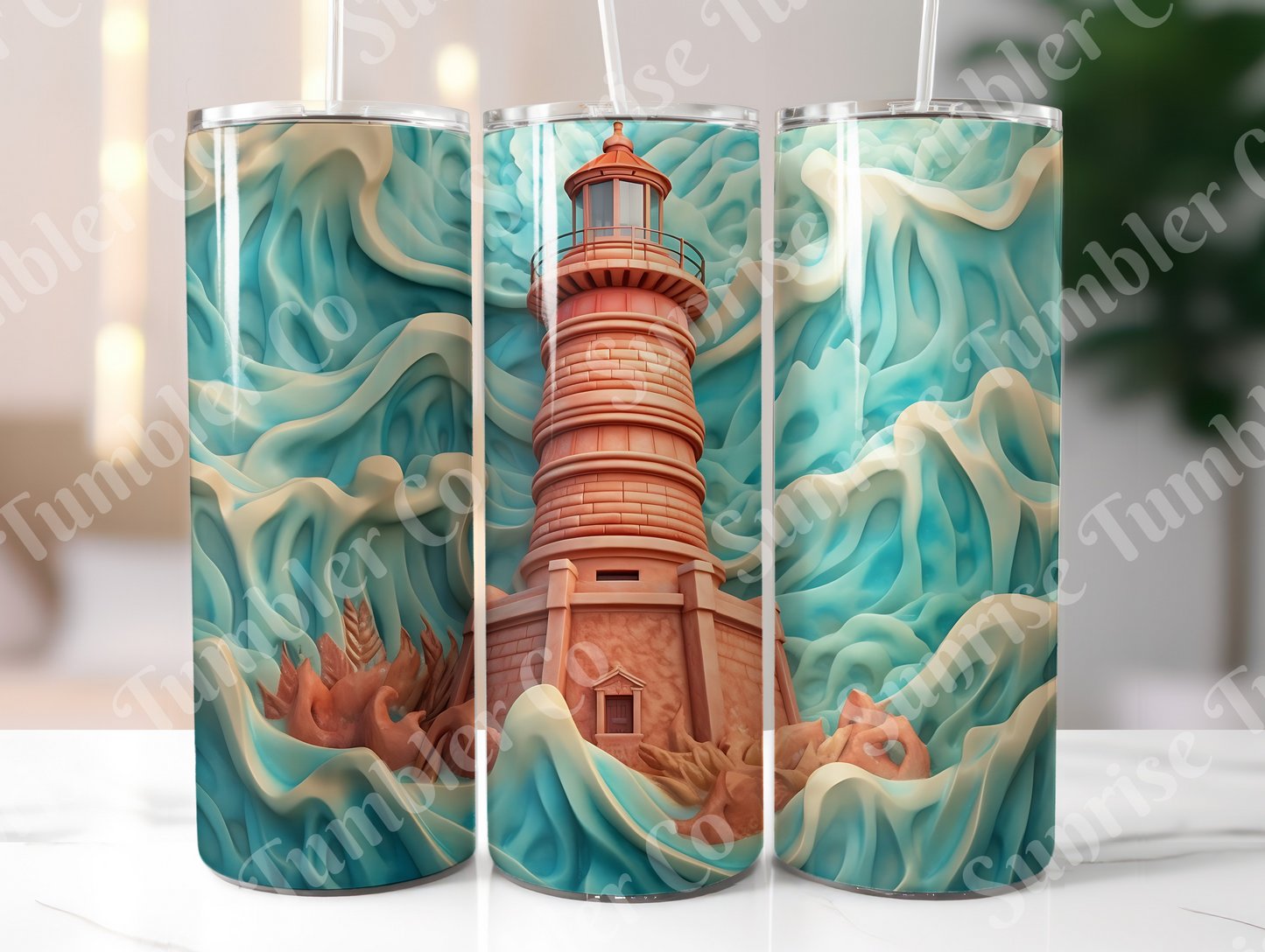 Lighthouse Variety Part 2 - 20oz and 30oz Tumblers (Glow In The Dark Green And Blue Available)