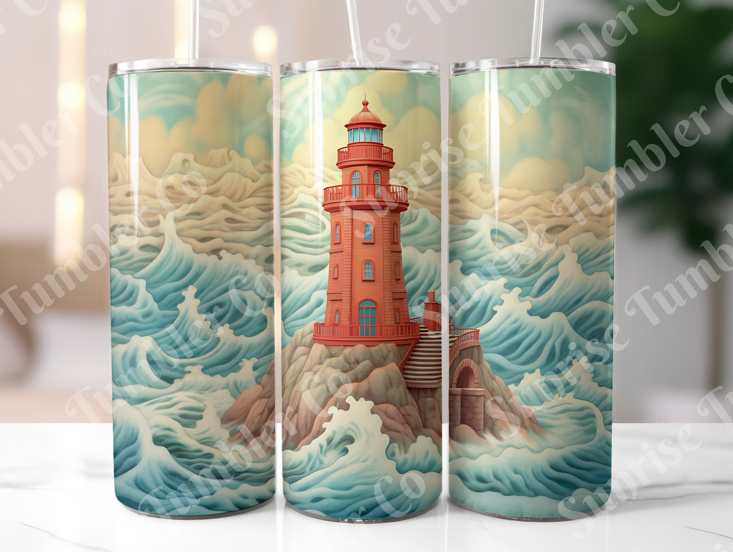 Lighthouse Variety Part 2 - 20oz and 30oz Tumblers (Glow In The Dark Green And Blue Available)