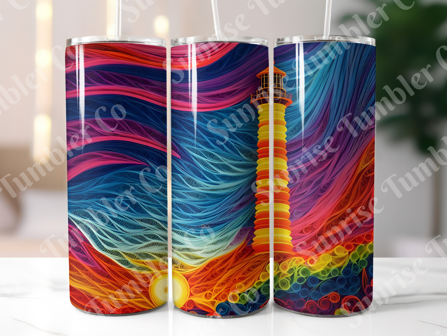 Lighthouse Variety Part 2 - 20oz and 30oz Tumblers (Glow In The Dark Green And Blue Available)