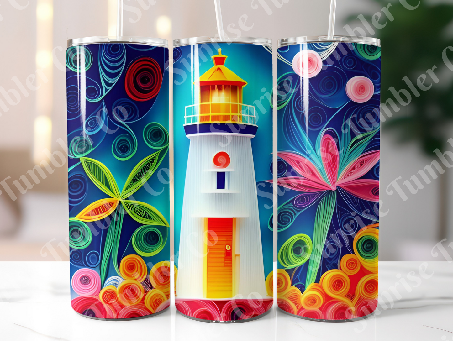 Lighthouse Variety Part 2 - 20oz and 30oz Tumblers (Glow In The Dark Green And Blue Available)