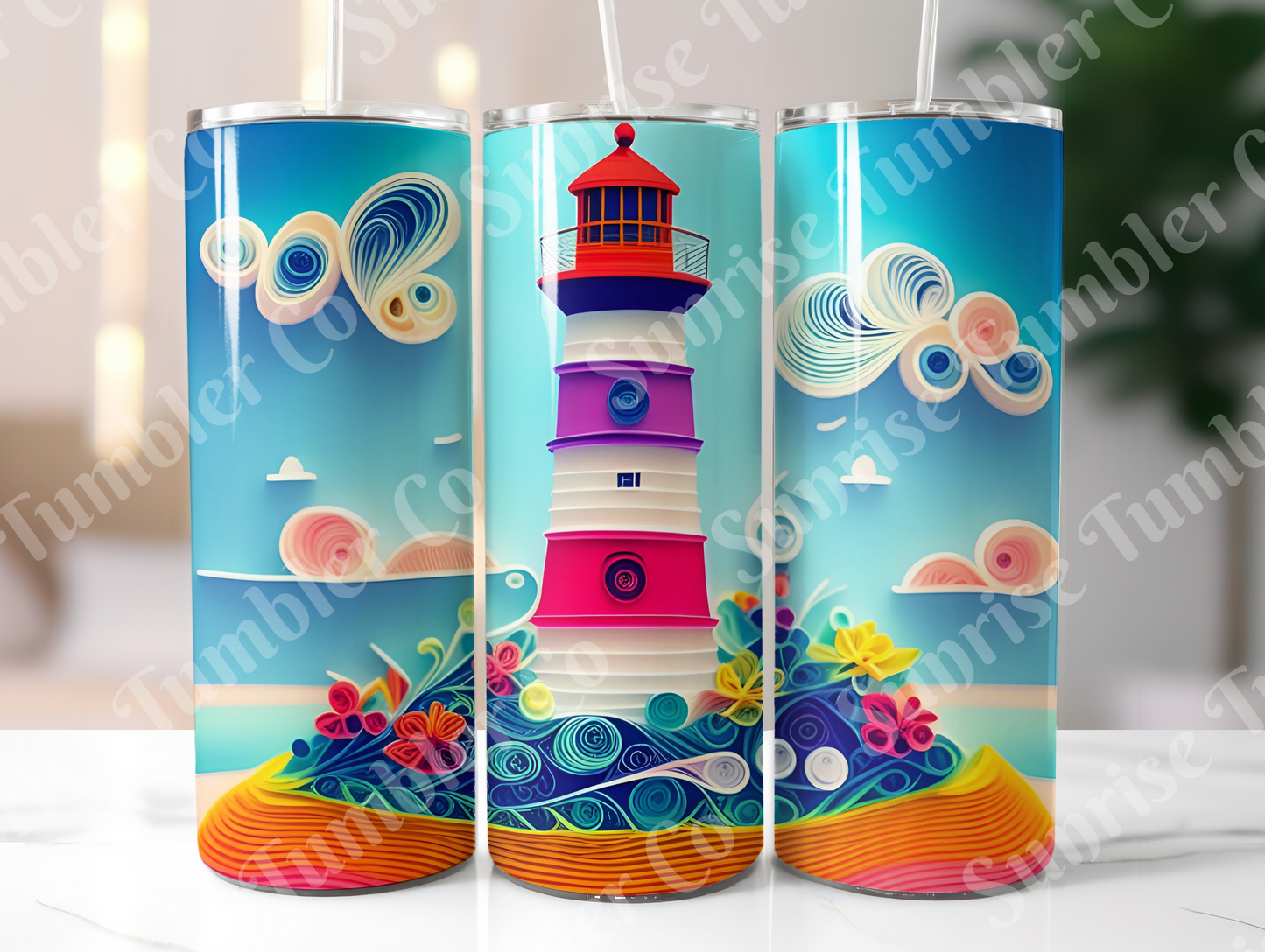 Lighthouse Variety Part 2 - 20oz and 30oz Tumblers (Glow In The Dark Green And Blue Available)