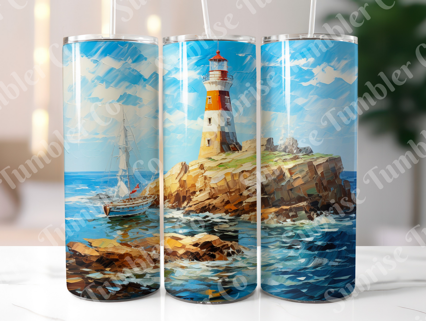 Lighthouse Variety Part 2 - 20oz and 30oz Tumblers (Glow In The Dark Green And Blue Available)