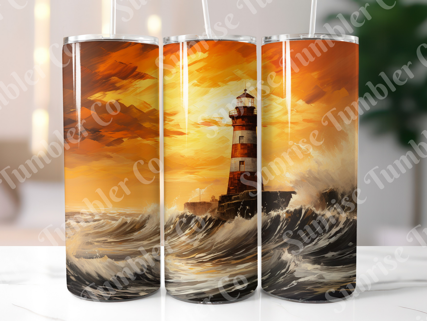 Lighthouse Variety Part 2 - 20oz and 30oz Tumblers (Glow In The Dark Green And Blue Available)